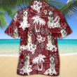 Husky Red Hawaiian Shirt, Gift for Dog Lover Shirts, Men's Hawaiian shirt, Summer Hawaiian Aloha Shirt