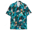 Dog Boston Terrier Pattern Short Tall Hawaiian Shirt, Button Up Aloha Shirt For Men, Women