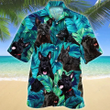 All Black Scottish Terrier Dog Lovers Gift Summer Beach Palm Tree Hawaiian Shirt