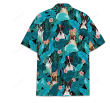 Dog Boston Terrier Pattern Short Tall Hawaiian Shirt, Button Up Aloha Shirt For Men, Women