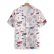 4Th of july hawaii shirt Flag On White Watercolor Hawaiian Shirt