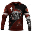 Jesus Firefighter Faith Over Fear Customized 3D zip hoodie, Jesus Shirt, Firefighter shirt, Jesus Gift, Religious Shirt
