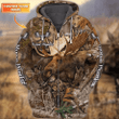 Moose Hunting 3D Zipper hoodie, Gifts for Hunter, Hunting Lovers