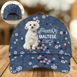 Maltese Proud Mom Cap Hat, Women Cap Hat, Dog Mom Cap Hat