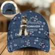 Schnauzer Proud Mom Cap Hat For Mom, Flower Pattern Cap Hat For Dog Lovers