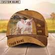 Custom Name Pig Cap , Pig Hat, Farm Baseball Hat, Cap Hat For Farmer Farm Lover