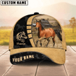 Custom Name Horse 3D Cap, Horse Baseball Hat For Farmer, Gift for Horse lover
