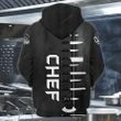 CHEF - Personalized Name 3D Zipper Hoodie