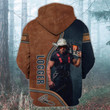 Logger Chainsaw - Personalized Name 3D zip Hoodie, Logger Gift, Woodworking Shirt
