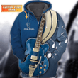 Guitar 3D - Personalized Name 3D Zipper Hoodie - Guitar Classic - gift for guitar lovers