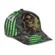 Custom Name Skull Weed Classic Cap, Baseball Skull Cap Hat For Summer Travel