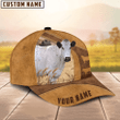Custom Name British White Park Cattle Cap, Baseball Hat For Farmer, Gift for cow lover