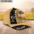 Custom Name Limousin Cattle Farmhouse Field Cap, Cow Baseball Hat For Farmer, Gift for cow lover