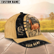 Custom Name Horse 3D Cap, Horse Baseball Hat For Farmer, Gift for Horse lover