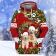 Labrador Christmas Personalized Name 3D zipper hoodie - Chrisrmas gift for dog lover
