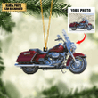 Personalized Photo Biker Christmas Hanging Ornament - Gift For Biker, Motorcycle Lovers