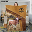 Piney woods Cow Custom Name Blanket, Cow blanket, Gift for Farmer
