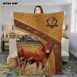 Senepol Brownie farmhouse Custom Name Blanket Collection, Sherpa blanket Cow blanket 50x60, Gift for Farmer