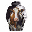 Holstein Cattle 3D All Over Printed Hoodie, Cow 3D Hoodie for men and women, Cow lover gift