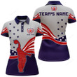 American Bowling Polo Shirt for Women, Custom Bowling Team Jersey Bowling Shirt
