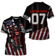 Personalized Motocross Jersey UPF30+ sweatshirt, American Flag Dirt Bike Racing Shirt, Off-Road Rider Racewear