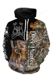 Personalized beautiful deer hunting camo 3d all over printed shirts, Gift for hunting lover