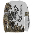 Bow hunting Deer Skull Camo Custom name All over print T-shirt, Hoodie