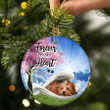 Maltipoo sleeping Angel ceramic ornament, Maltipoo Christmas ornament, gift for dog lover