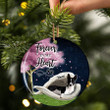 Basenji sleeping Angel ceramic ornament, Basenji Christmas ornament, gift for dog lover