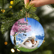 Jack Russell Terrier sleeping Angel ceramic ornament, Jack Russell Terrier Christmas ornament, gift for dog lover