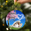 Jack Russell Terrier sleeping Angel ceramic ornament, Jack Russell Terrier Christmas ornament, gift for dog lover