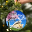 Yellow Labrador sleeping Angel ceramic ornament, Yellow Labrador Christmas ornament, Gift for dog lover