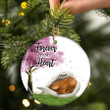 Vizsla sleeping Angel ceramic ornament, Vizsla Christmas ornament, Gift for dog lover