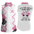 Pink flamingo Bowling sleeveless Polo Shirt, custom we're more than bowling friends we're a small gang