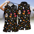 Flamingo golf Halloween women golf apparels, women golf shirt, women's sleeveless golf shirts, Halloween shirt