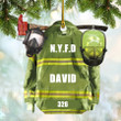 Personalized Firefighter Uniform Ornament, Christmas Gift for Firefighter