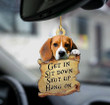 Beagle Christmas ornament, Get In sit down Beagle Lover, custom shape Ornament Christmas gift for Dog lover
