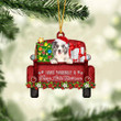Border Collie Have Yourself A Furry Little Christmas Ornament, Dog Christmas ornament