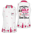 Custom Some Girls Women Golf Apparels, Golf sleeveless Polo shirt