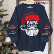 Personalized Papa Claus Santa hat sweatshirt, Christmas Papa Shirt, Custom Christmas Dad, Grandpa Sweatshirt