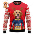 Custom Photo Merry Christmas Golden Retriever Ugly Christmas Sweater