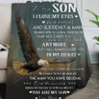 To my son eagle blanket, Blanket from Mom to Son, Soft and Warm Throw Blanket for Couch, Bed, and Sofa