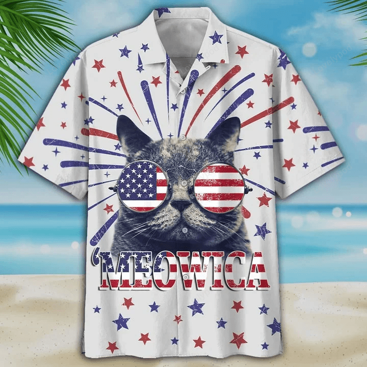 Face Kool Cat Hawaiian Shirt, Cat Lovers, Hawaiian Shirt Men, Cat Shirts, Funny Cat Shirts