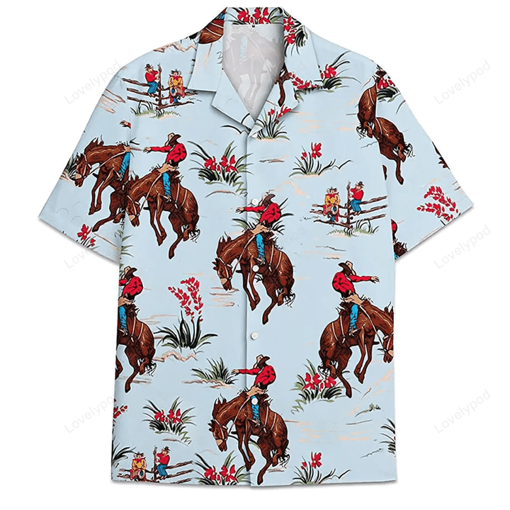 Horse pattern Hawaiian Shirt, Summer gift , Hawaiian Shirts for Men, Aloha Beach Shirt