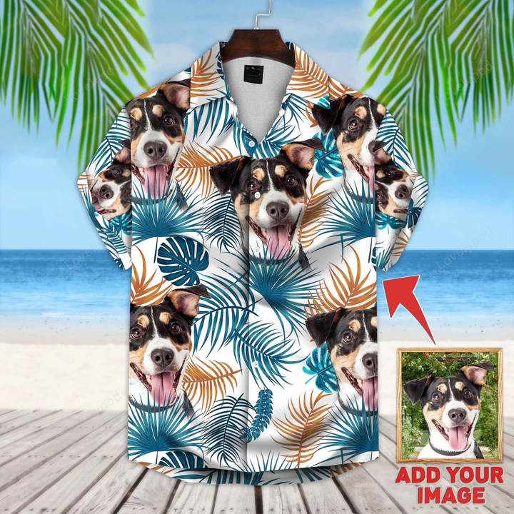 Custom photo Dog floral Aloha Shirt, Summer gift,  Short Sleeve Aloha Beach Shirt, Dog Hawaiian shirt For Men, Women