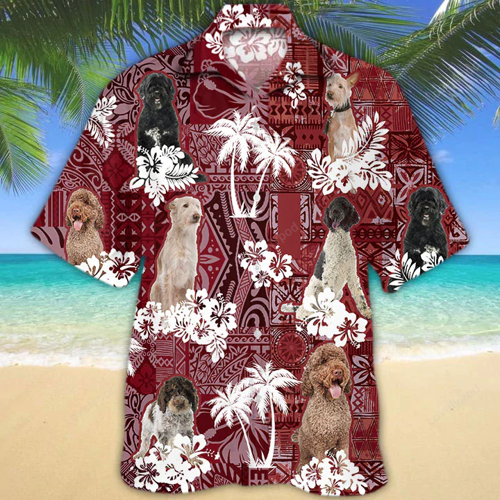 Portuguese Red Hawaiian Shirt, Gift for Dog Lover Shirts, Men's Hawaiian shirt, Summer Hawaiian Aloha Shirt