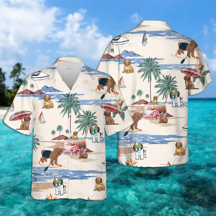 Cookapoo Summer Beach Hawaiian Shirt, Hawaiian Shirts for Men Short Sleeve Aloha Beach Shirt