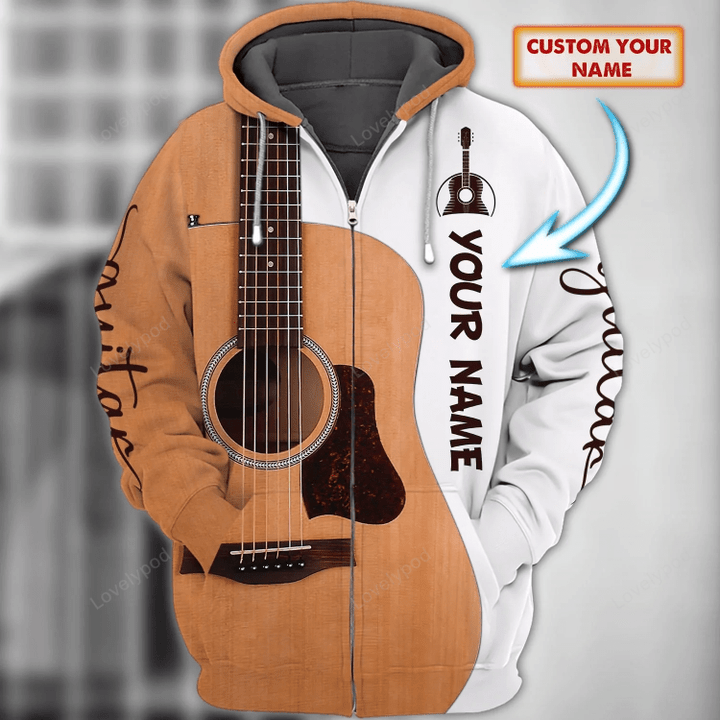 Guitar 3D Full Print zip hoodie, Gift for guitar lovers