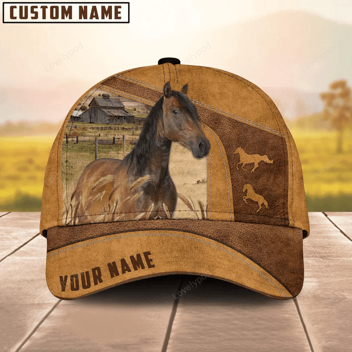 Custom Name Horse Cap, Baseball Hat For Farmer, Gift for horse lover