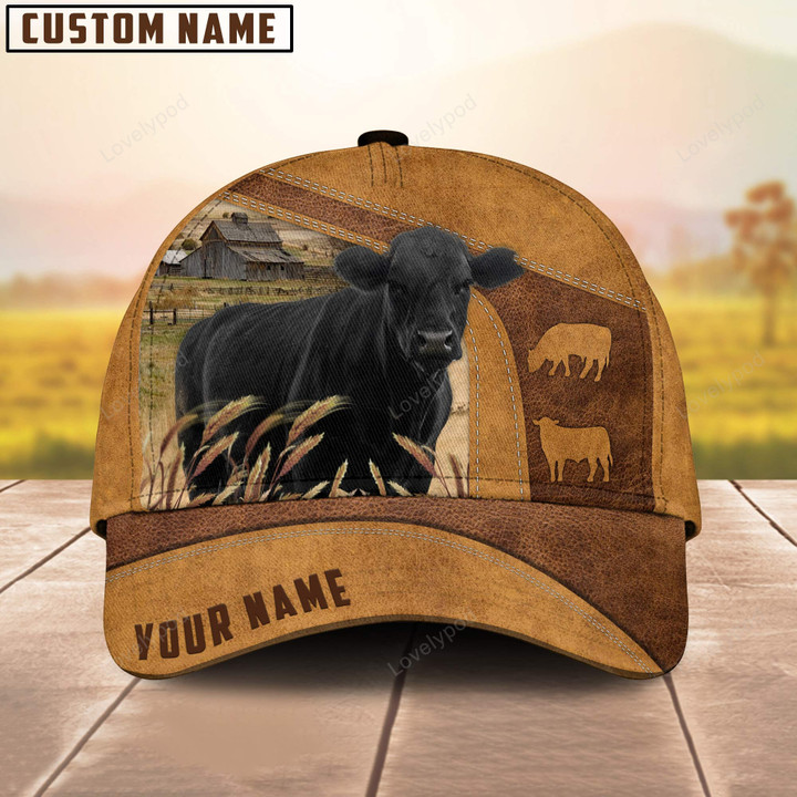 Custom Name Black Angus Cattle Cap, Cattle Hat, Farm Baseball Hat, Cap Hat For Farmer Farm Lover